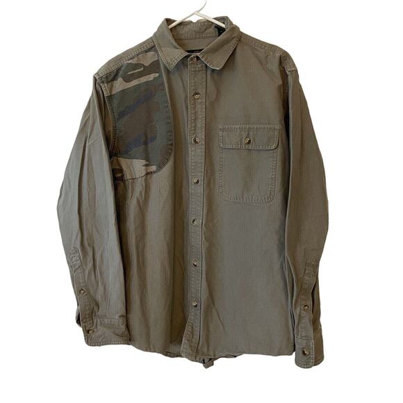Red Head Camo Green Mens Sz M Button Up Sleeve Padded Shooting Hunting Field - Picture 2 of 13